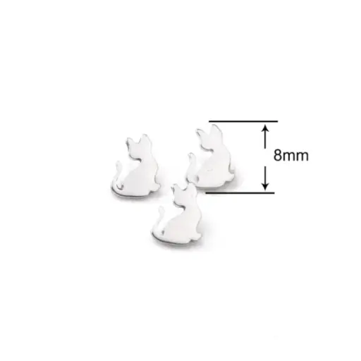 [ns_labret_interne_sterile_chat-P001-128+P197-09] Piercing Labret - Titane Interne Stérile Gamme Hand Ink - Labret avec pas de vis interne 1,2 x 8 mm motif chat*