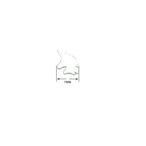 [ns_labret_interne_sterile_licorne-P001-128+P119-09] Piercing Labret - Titane Interne Stérile Gamme Hand Ink - Labret avec pas de vis interne 1,2 x 8 mm motif licorne*