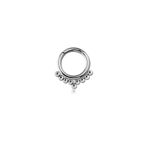 [p_anneau_acier-BH32] Piercing Anneau - Acier 316L - Anneau à charnière 32 0,8 x 8 mm 
