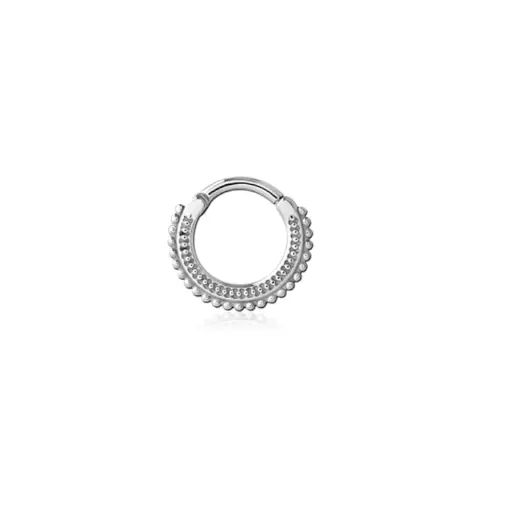 [p_anneau_acier-BHJ31] Piercing Anneau - Acier 316L - Anneau à charnière 31 0,8 x 8 mm 