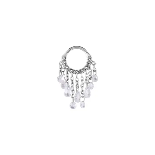 [p_anneau_acier-BHJ38] Piercing Anneau - Acier 316L - Anneau à charnière 38 1,2 x 8 mm  