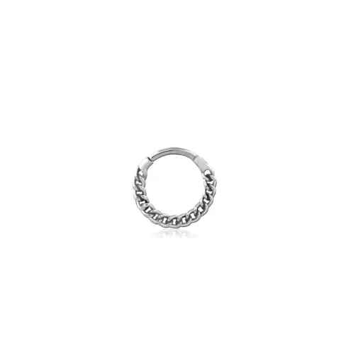 Piercing Anneau - Acier 316L - Anneau à charnière 09 avec accessoire (2 tailles) 