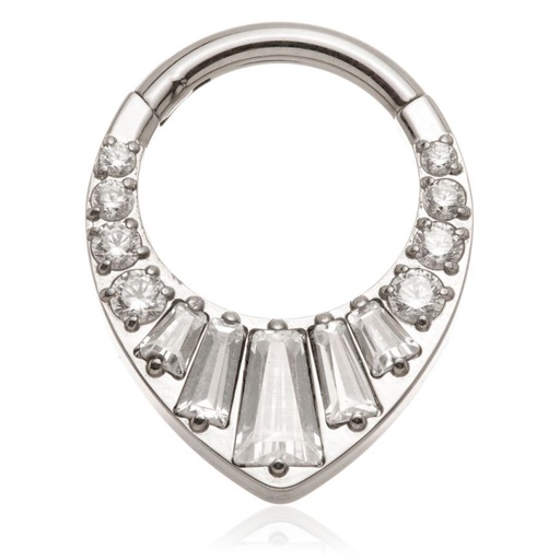 Piercing Anneau - Acier 316L - Anneau à charnière 002 avec accessoire (2 tailles)  
