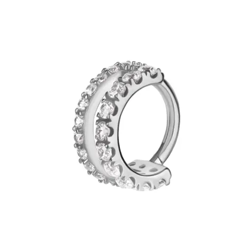 Piercing Anneau - Acier 316L - Anneau à charnière 22 -Taille : 1.2 x 8 mm 