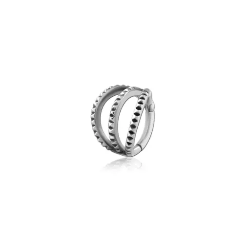 Piercing Anneau - Acier 316L - Anneau à charnière 22 -Taille : 1.2 x 8 mm 
