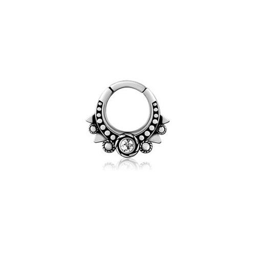 Piercing Anneau - Acier 316L - Anneau à charnière 25 - Taille : 1.2 x 8 mm 