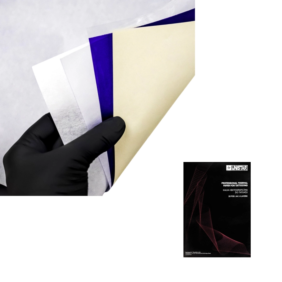 Transfert Tatouage - Unistar Professionnal Thermal - Papier de transfert liasse copiant pour thermocopieur violet