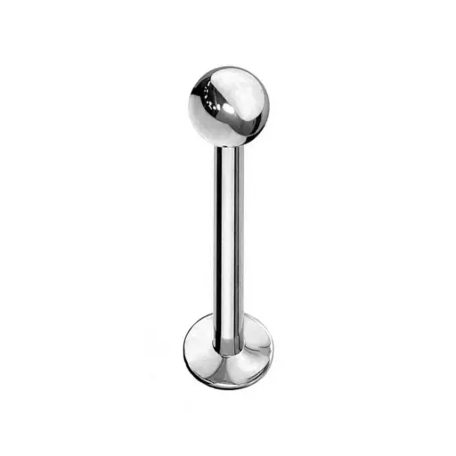 Piercing Labret - Titane F136 Stérile Gamme Itc - Labret avec pas de vis externe et bille disque de 4 mm*