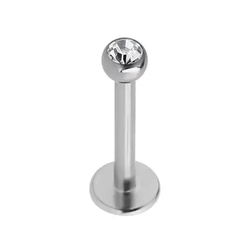Piercing Labret - Titane F136 Stérile Gamme Itc - Labret avec pas de vis externe et strass*