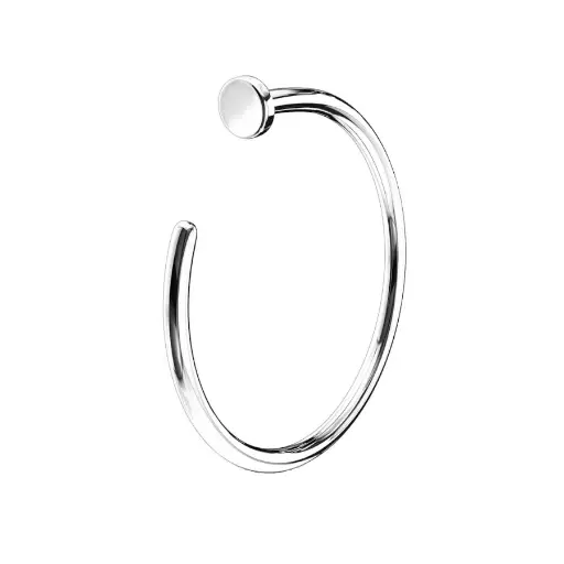 [ST11-ns_anneau_nez_sterile_disque-W51-0810] Piercing Nez - Titane F136 Stérile Gamme Hand Ink - Anneau de nez avec disque*