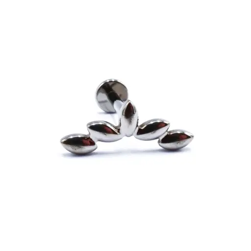[i_labret_interne_sterile-STXLA491.2X8] Labret Stérile Titane Interne 33 - Piercing avec pas de vis interne amande