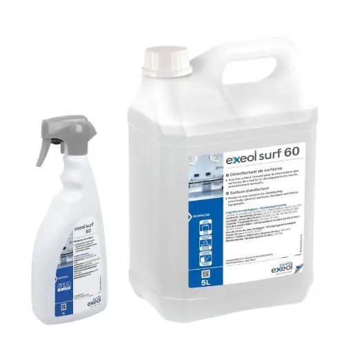 Désinfectant Tattoo Piercing - Exeol Surf 60 - Spray détergent et désinfectant pour surfaces et dispositifs médicaux*
