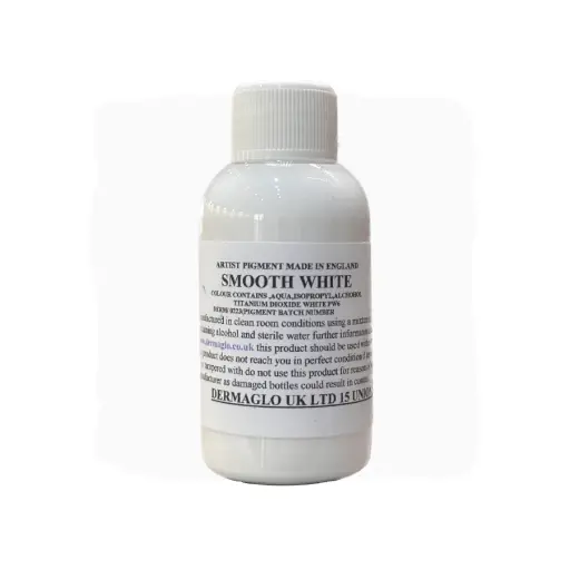 [in_NON_REACH_encre_dermaglo_smooth_white_50ml] Encre Entrainement Tattoo Blanche - Dermaglo Smooth White - Encre artistique pour entrainement au tatouage NON REACH 50 ml*