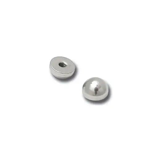 [i_demi_bille-VD23] Piercing Bille - Acier Gamme Itc - Demi bille avec pas de vis externe 1,6 x 5 mm*