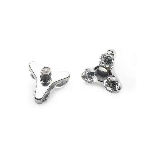 Piercing Labret - Titane Astm F136 Stérile - Labret 13 avec pas de vis interne largeur embout 5 mm* 