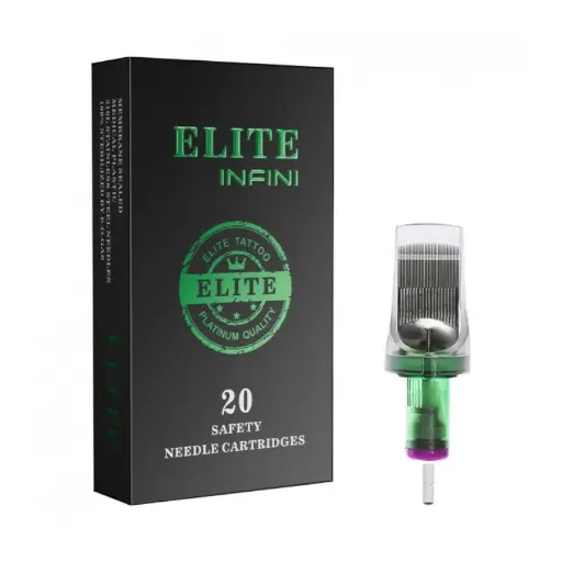 Cartouche Tattoo - Elite Infini Magnum Arrondie Blackouts - Boîte de 8 cartouches pour le tatouage*