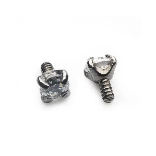 [ns_embout_9_4mm_blanc-p009_094_white] Piercing Embout - Titane F136 Gamme Hand Ink - Embout 09 avec pas de vis interne 0,9 mm pour piercing 1,2 mm strass blanc griffé 4 mm*