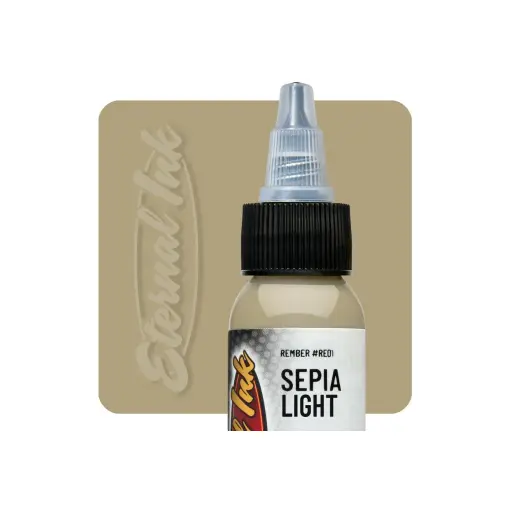 [b_NON_REACH_encre_eternal_sepia_light-750816] Eternal Ink Rember Sepia Light - Encre artistique pour entraînement tatouage NON REACH