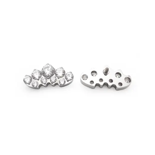 [ns_embout_137-p137_09] Embout Piercing - Titane F136 Gamme Hand Ink - Embout 137 avec pas de vis interne 0,9 mm pour piercing 1,2 mm dermal anchor*