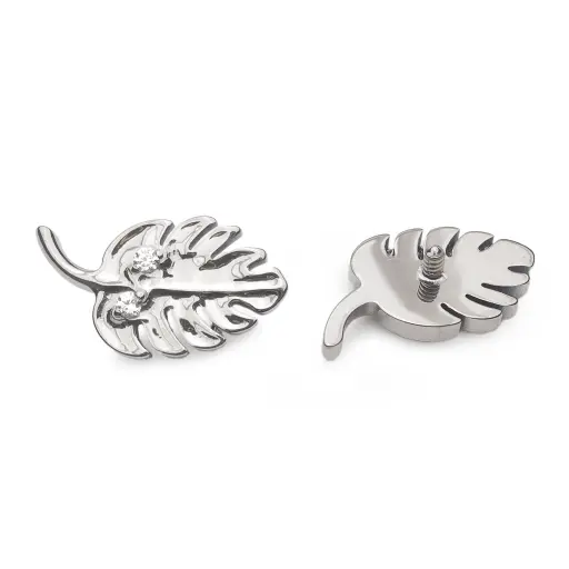 [ns_embout_202-p202_09] Embout Piercing - Titane F136 Gamme Hand Ink - Embout 202 avec pas de vis interne interne feuille 10 mm*