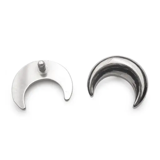 [ns_embout_238-p238_09] Piercing Embout - Titane F136 Gamme Hand Ink - Embout 238 avec pas de vis interne 0,9 mm pour piercing 1,2 mm lune 6 mm*