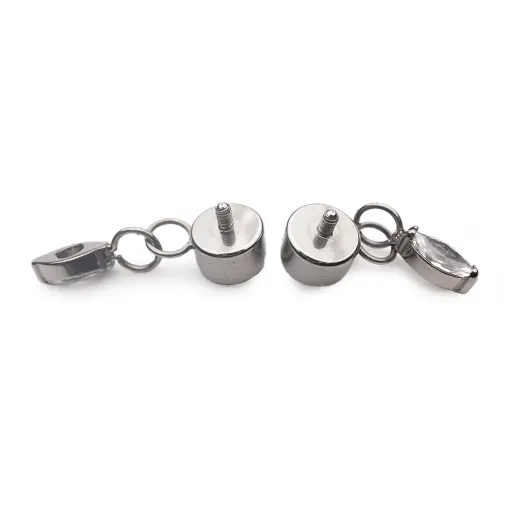 [ns_embout_313-p313_09] Piercing Embout - Titane F136 Gamme Hand Ink - Embout 313 avec pas de vis interne 0,9 mm pour piercing 1,2 mm strass rond et pendentif strass ovale 8 mm*