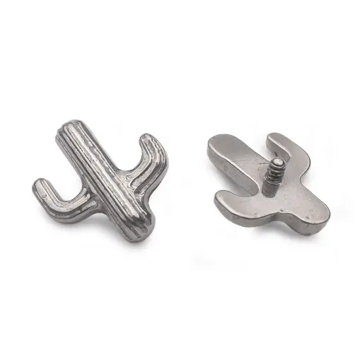 [ns_embout_346-p346_09] Piercing Embout - Titane F136 Gamme Hand Ink - Embout 346 avec pas de vis interne 0,9 mm pour piercing 1,2 mm cactus 7,5 mm*