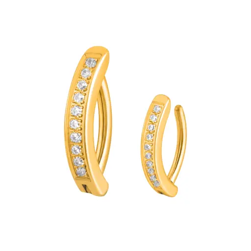 Piercing Nombril - Titane G23 Gold - Piercing pour le nombril avec fermeture à charnière*