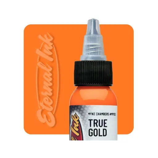 [b_NON_REACH_encre_eternal_myke_chamber_true_gold-731251] Eternal Ink Myke Chambers True Gold - Encre artistique pour entraînement tatouage NON REACH