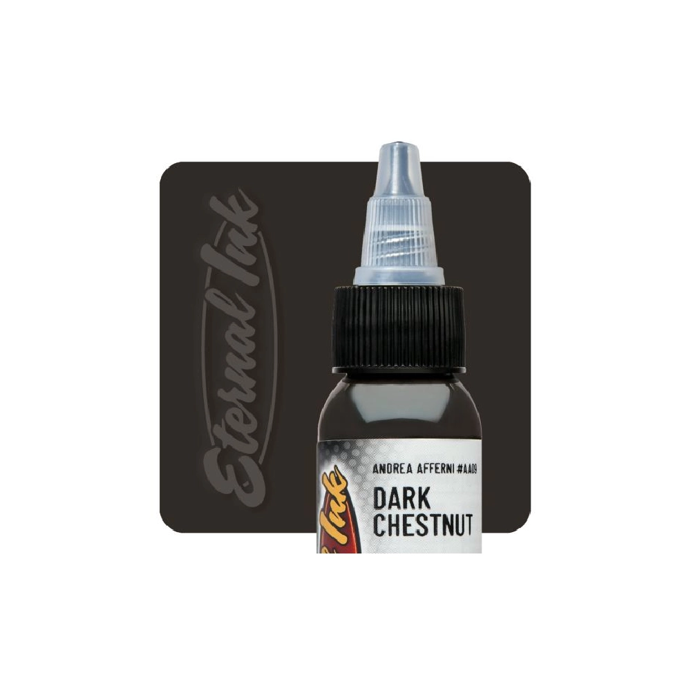 [eternal_andrea_afferni_dark_chestnut] Eternal Ink Andrea Afferni Dark Chestnut - Encre artistique pour entraînement tatouage NON REACH