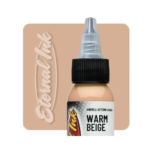 [b_NON_REACH_encre_eternal_warm_beige-750808] Encre Entrainement Tattoo Marron - Eternal Ink Andrea Afferni Warm Beige - Encre artistique pour entraînement tatouage NON REACH 30 ml*