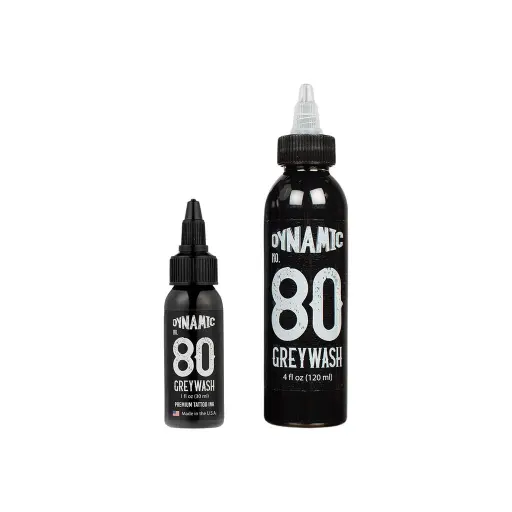 Encre Entrainement Tattoo Greywash - Dynamic Ink Grey Wash 80% - Encre artistique pour entrainement au tatouage NON REACH*