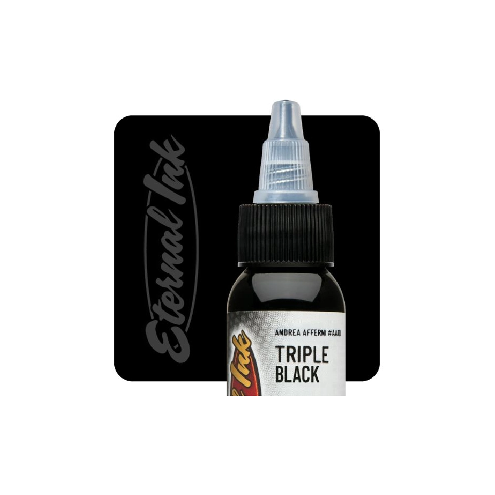 [eternal_andrea_afferni_triple_black] Eternal Ink Andrea Afferni Triple Black - Encre artistique pour entraînement tatouage NON REACH
