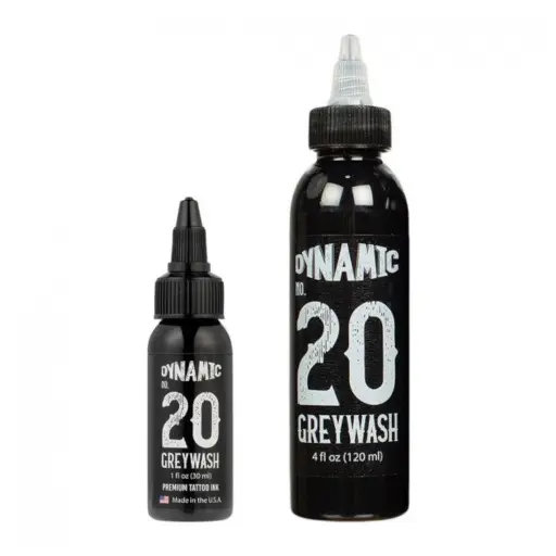 Encre Entrainement Tattoo Greywash - Dynamic Ink Grey Wash 20% - Encre artistique pour entrainement au tatouage NON REACH*