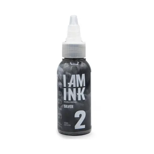 [tl_REACH_encre_i_am_ink_silver_2] Encre Tattoo Grise - I Am Ink Silver 2 - Mélange pour le tatouage encre reach 50 ml*