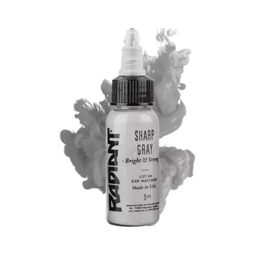 [in_encre_radiant_sharp_gray] Encre Entrainement Tattoo Grise - Radiant Ink Sharp Gray - Encre artistique pour entrainement au tatouage NON REACH 30 ml*