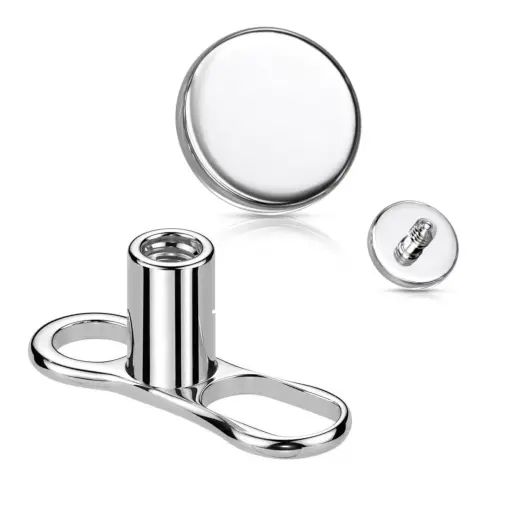 Piercing Surface - Titane F136 Interne Stérile Gamme Hand Ink - Piercing micro dermal pour implant avec plaque et disque*