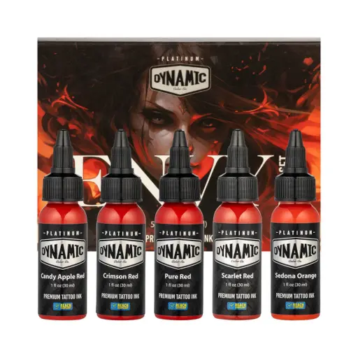 [tl_REACH_set_encre_dynamic_platinum_envy_5x30ml "ki"] Encre Tattoo - Platinum By Dynamic Set Envy - Mélange pour le tatouage encre 5 x 30 ml reach (copie)