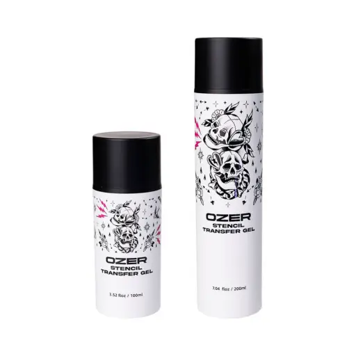 Stencil Tattoo - Ozer Stencil Transfert Gel - Solution d'application pour transfert à l'aloe vera et huile de menthe poivrée