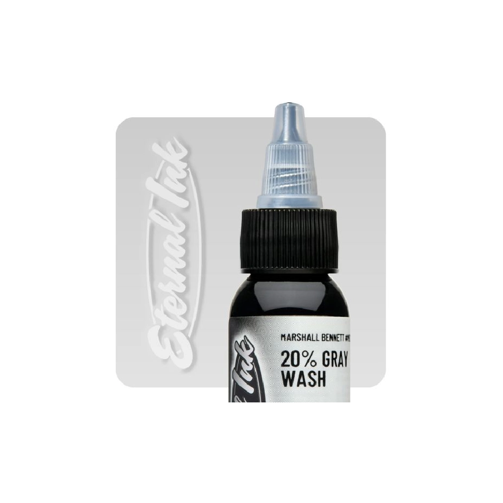 Eternal Ink Marshall Bennett Gray Wash 20% - Encre artistique pour entrainement tatouage NON REACH