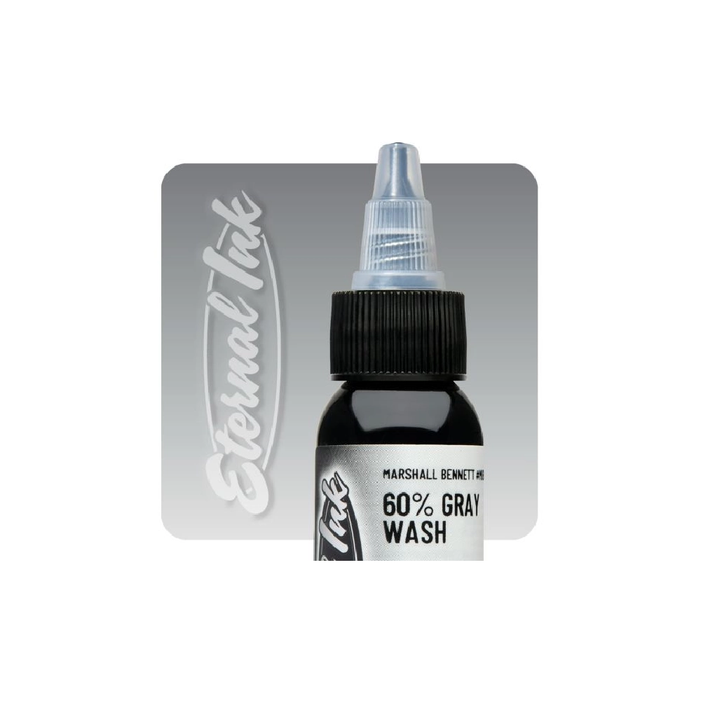 Eternal Ink Marshall Bennett Gray Wash 60% - Encre artistique pour entrainement tatouage NON REACH