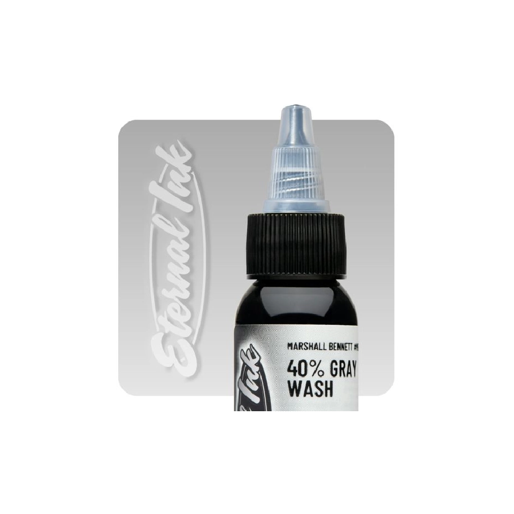 Eternal Ink Marshall Bennett Gray Wash 40% - Encre artistique pour entrainement tatouage NON REACH