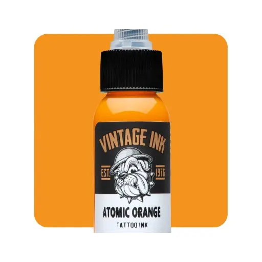 [b_encre_eternal_vintage_atomic_orange_non_reach-731360] Encre Entrainement Tattoo Orange - Eternal Ink Vintage Ink Atomic Orange - Encre artistique pour entrainement tatouage NON REACH 30 ml*