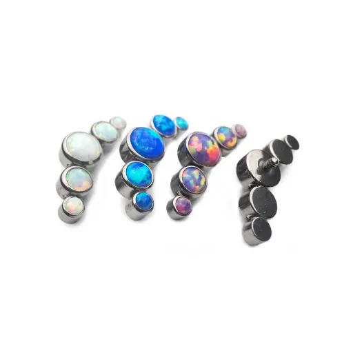 Embout Piercing - Titane F136 Gamme Hand Ink - Embout 28 avec pas de vis interne 0,9 mm pour piercing 1,2 mm (4 coloris)*