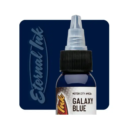 [b_encre_eternal_galaxy_blue-731227] Encre Entrainement Tattoo Bleue - Eternal Ink Motor City Galaxy Blue - Encre artistique pour entrainement au tatouage NON REACH 30 ml*