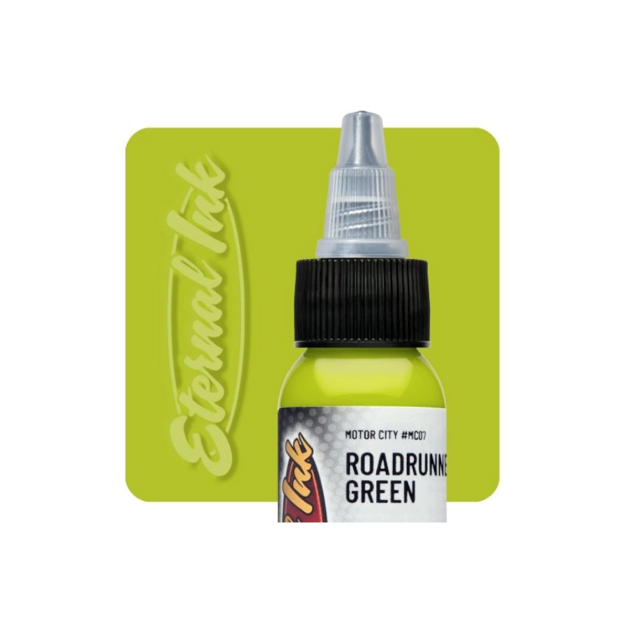 [b_encre_eternal_roadrunner_green-731230] Eternal Ink Motor City Roadrunner Green - Encre artistique pour entrainement tatouage NON REACH
